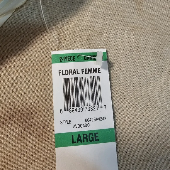 Morgan Taylor Intimates Satin Seafoam Green Pajama Set In Size Large. - Picture 5 of 7